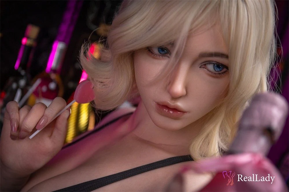 170cm (5ft7") Short Blonde Hair Bar Girl Silicone Doll - Hershey Anime - Image 10
