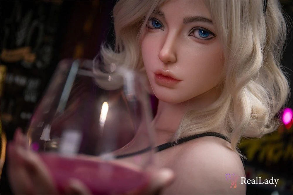 170cm (5ft7") Short Blonde Hair Bar Girl Silicone Doll - Hershey Anime - Image 4