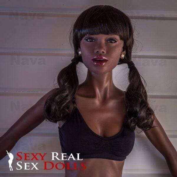 168cm (5ft6') A-Cup Ebony Exclusive Nava African-American Sex Doll WM Dolls - Image 39